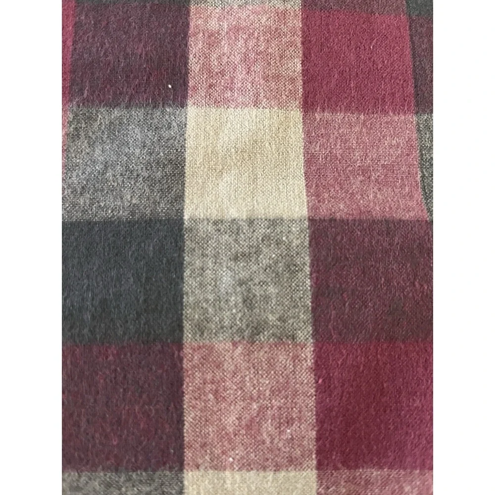 Fabric Quilt Craft Brushed‎ Cotton Multicolor Plaid Check Mauve Green Gold 44x53